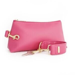 2 Piece Wristlet Set- Vegan leather HOT PINK